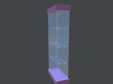 Shelf Glass Cabinet 3D Model