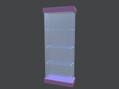 Shelf Glass Cabinet 3D Model
