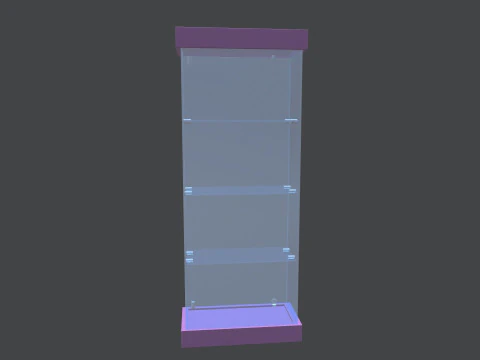 Shelf Glass Cabinet 3D Model