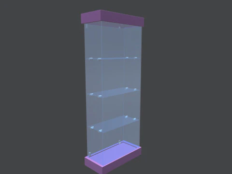 Shelf Glass Cabinet 3D Model