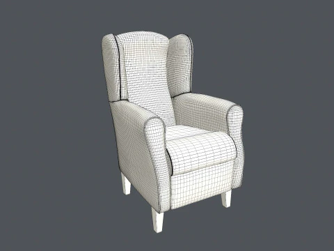 विंगबैक चेयर 3D मॉडल