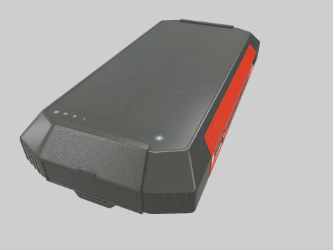 Solar Power Bank 3D Model