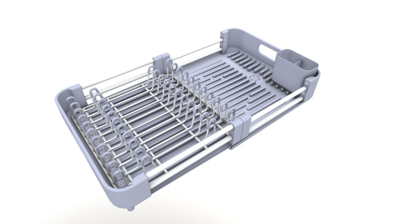 बर्तन सुखाने की रैक 3D मॉडल .c4d .max .obj .3ds .fbx .stl .blend 
