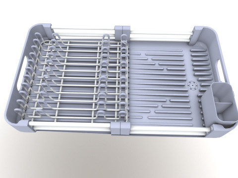 बर्तन सुखाने की रैक 3D मॉडल