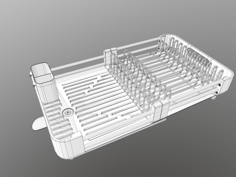 बर्तन सुखाने की रैक 3D मॉडल