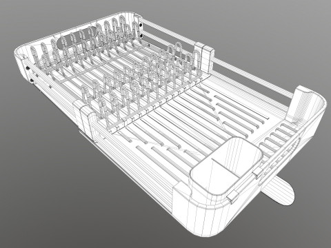 बर्तन सुखाने की रैक 3D मॉडल