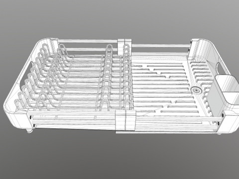बर्तन सुखाने की रैक 3D मॉडल