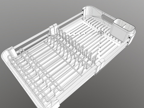 बर्तन सुखाने की रैक 3D मॉडल