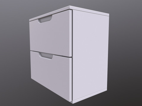 랙 2 서랍 3D 모델