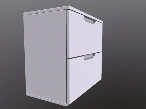 Полка 2 ящика 3D Модель