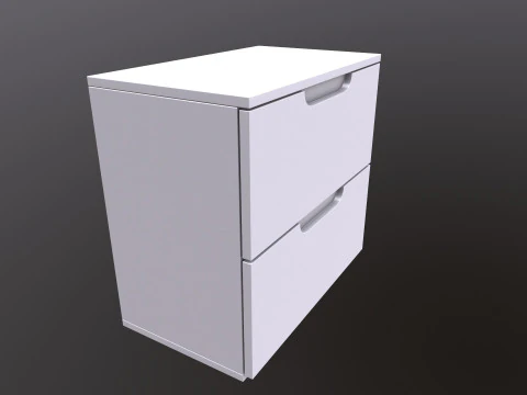 Полка 2 ящика 3D Модель