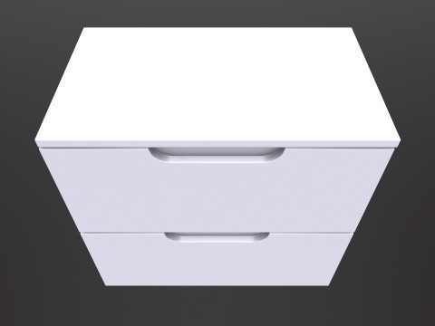 랙 2 서랍 3D 모델