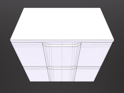 랙 2 서랍 3D 모델