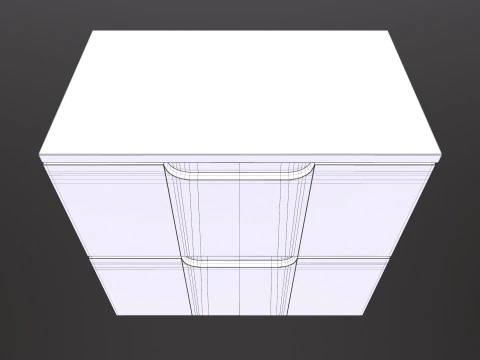 Полка 2 ящика 3D Модель