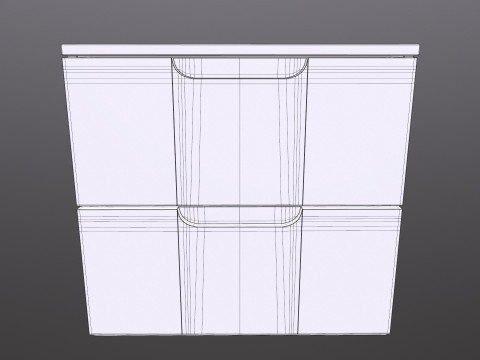 랙 2 서랍 3D 모델