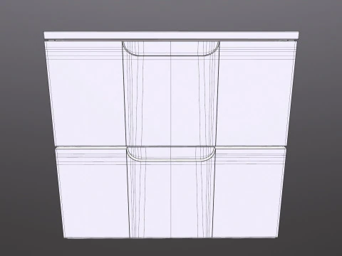 Полка 2 ящика 3D Модель