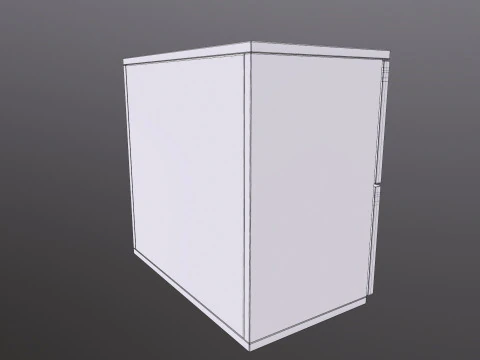 Полка 2 ящика 3D Модель