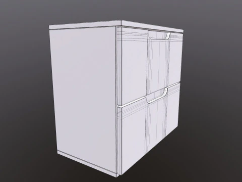 Полка 2 ящика 3D Модель