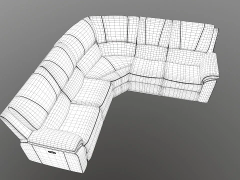 ソファ L字型 3Dモデル