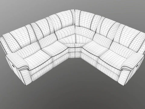 ソファ L字型 3Dモデル