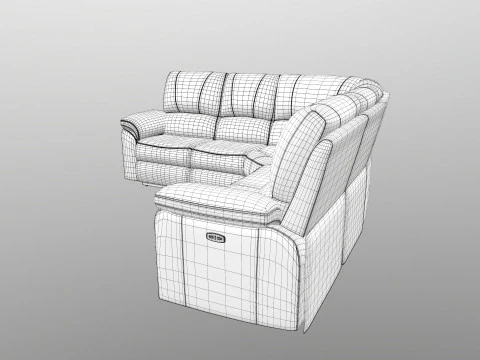 ソファ L字型 3Dモデル