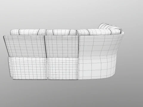 ソファ L字型 3Dモデル