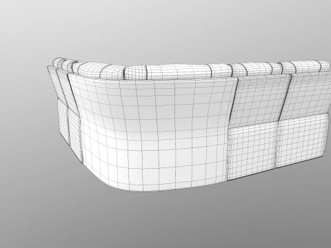 ソファ L字型 3Dモデル