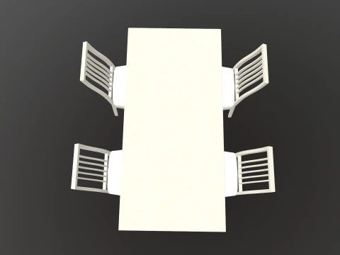 Tavolo da pranzo a 4 posti Modello 3D
