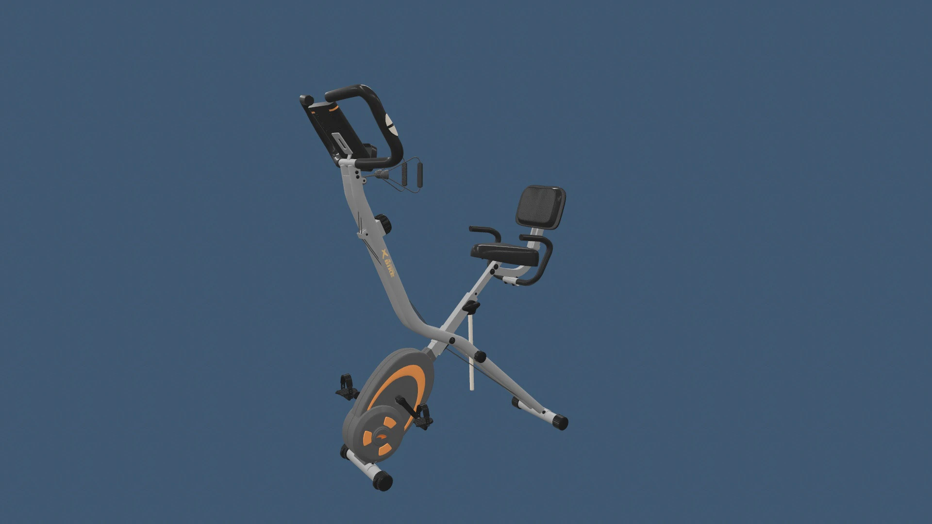 Folding Exercise Bike 3D Model .c4d .max .obj .3ds .fbx .stl .blend 