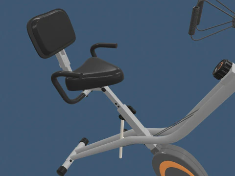 Folding Exercise Bike 3D Model