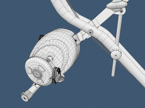 Folding Exercise Bike 3D Model