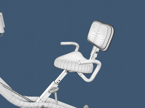 Folding Exercise Bike 3D Model