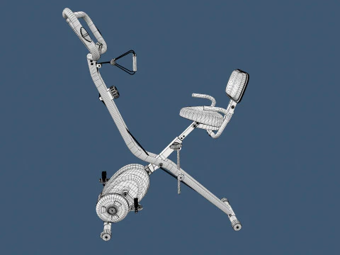 Folding Exercise Bike 3D Model