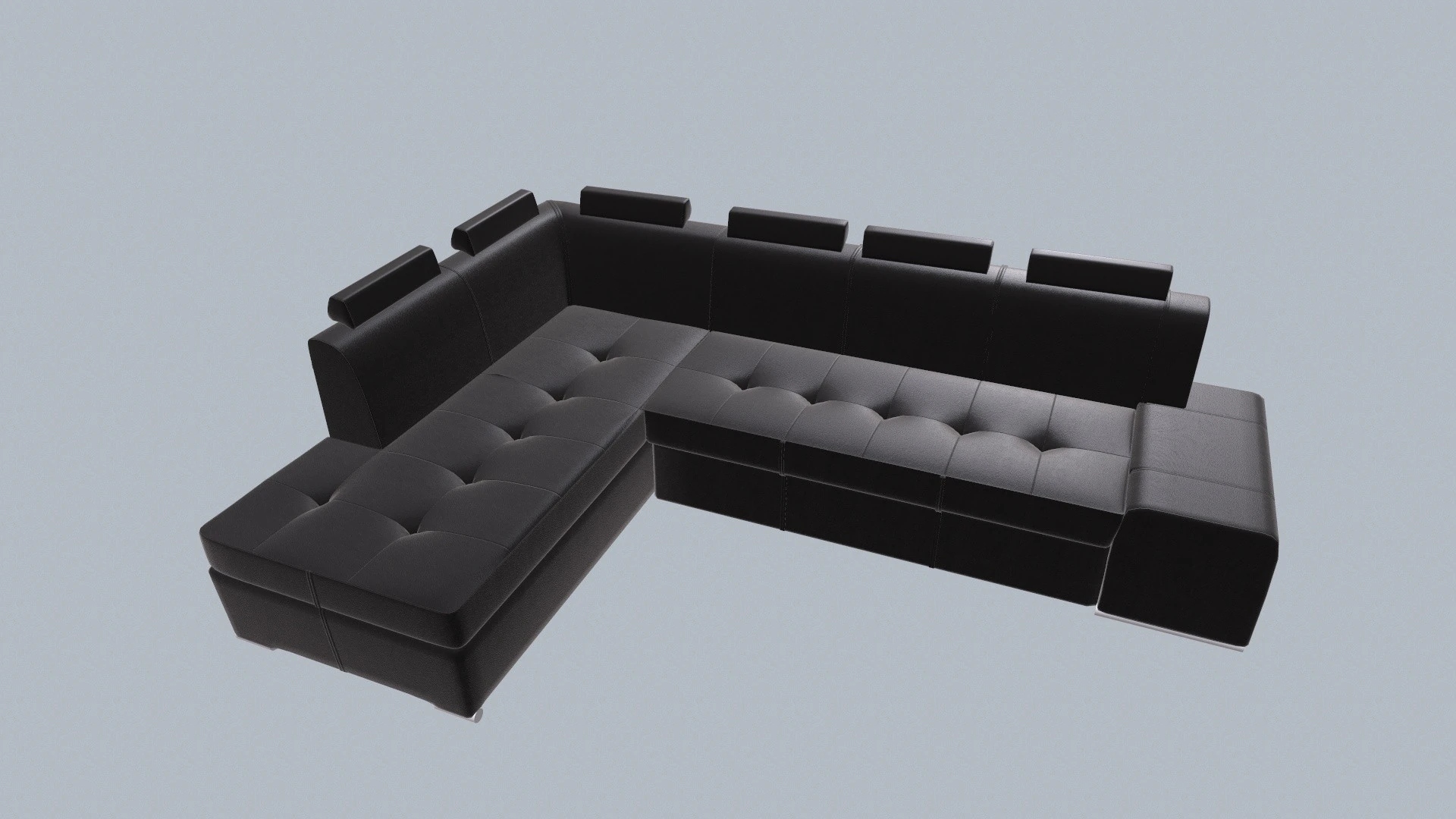 L字型ソファセット 3Dモデル .c4d .max .obj .3ds .fbx .stl .blend 