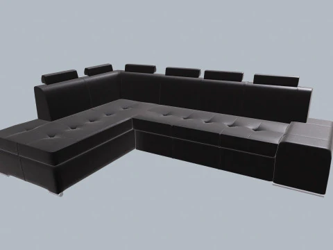 L字型ソファセット 3Dモデル