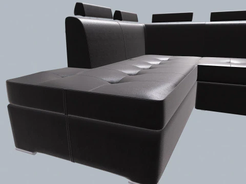 L字型ソファセット 3Dモデル