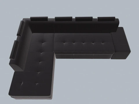 L字型ソファセット 3Dモデル