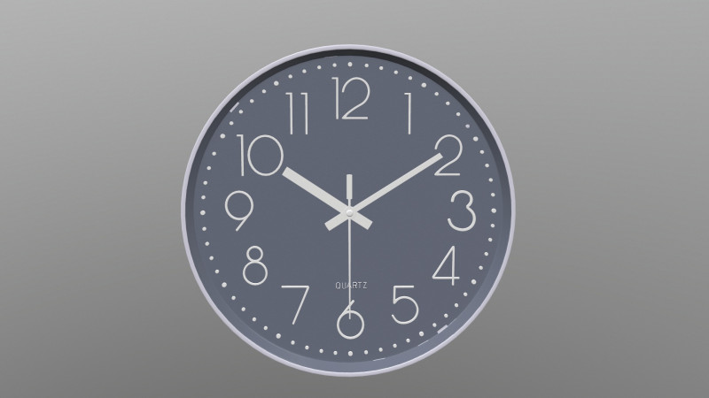 Analog Digital Wall Clock 3D Model .c4d .max .obj .3ds .fbx .stl .blend