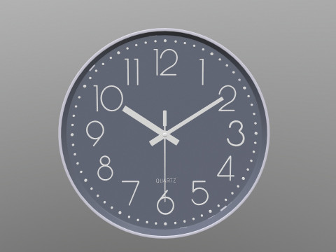 Analog Digital Wall Clock 3D Model