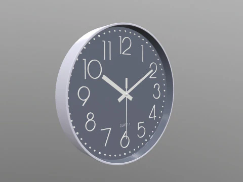 アナログデジタル壁掛け時計 3Dモデル