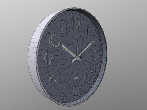 Analog Digital Wall Clock 3D Model