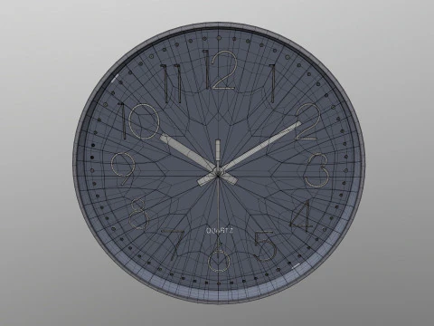 アナログデジタル壁掛け時計 3Dモデル