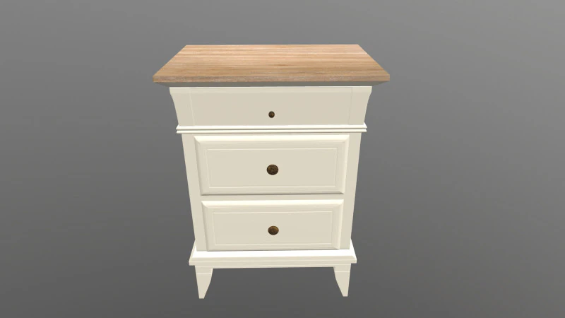 Meja Samping Tempat Tidur Model 3D .c4d .max .obj .3ds .fbx .stl .blend