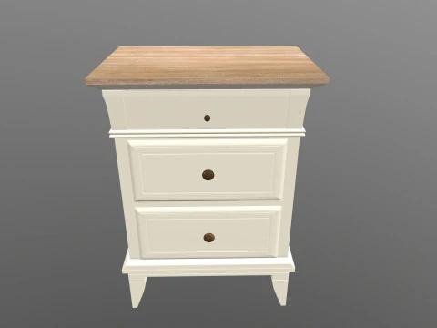 बेड के बगल रखी जाने वाली मेज 3D मॉडल