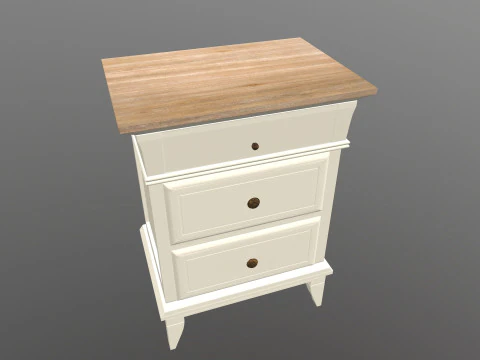 Meja Samping Tempat Tidur Model 3D