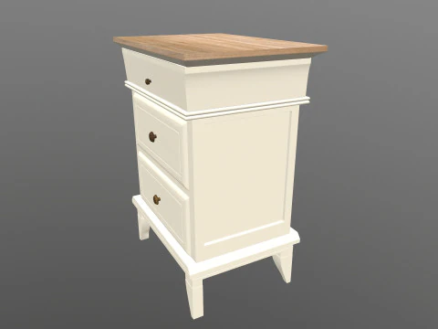 Meja Samping Tempat Tidur Model 3D