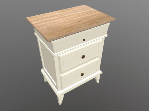 Meja Samping Tempat Tidur Model 3D