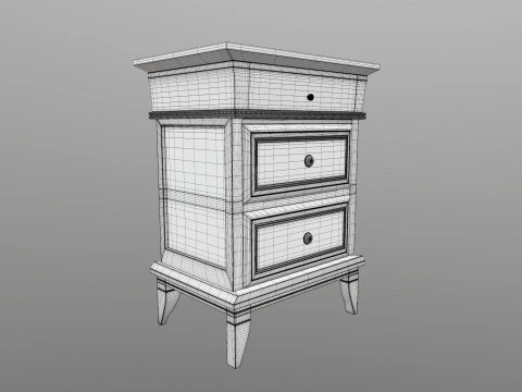 Meja Samping Tempat Tidur Model 3D