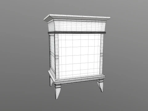 Meja Samping Tempat Tidur Model 3D