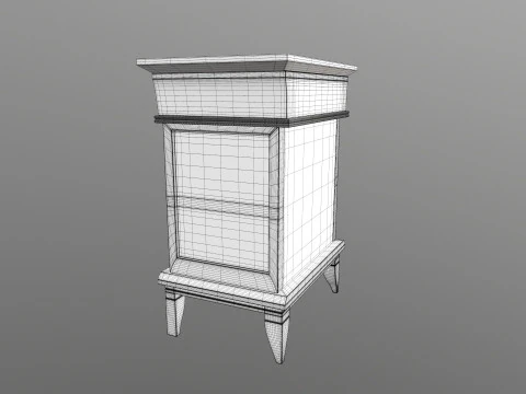 Meja Samping Tempat Tidur Model 3D